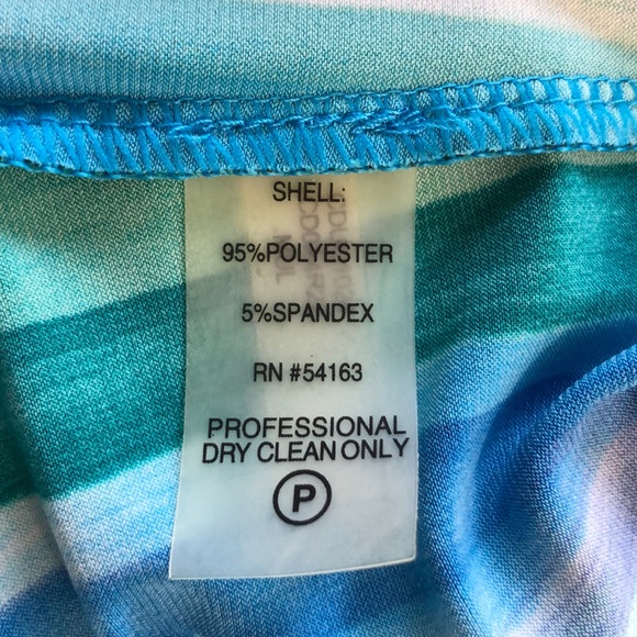 Beautiful Calvin Klein Blue Striped Babydoll Dress - Picture 8 of 8